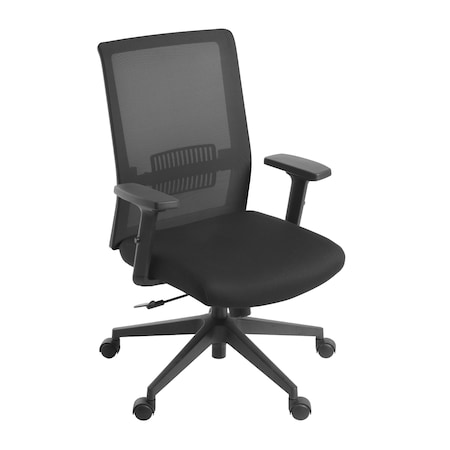 Kodak Mesh Ergonomic Office Chair With Adjustable Lumbar & Arms  - Black
